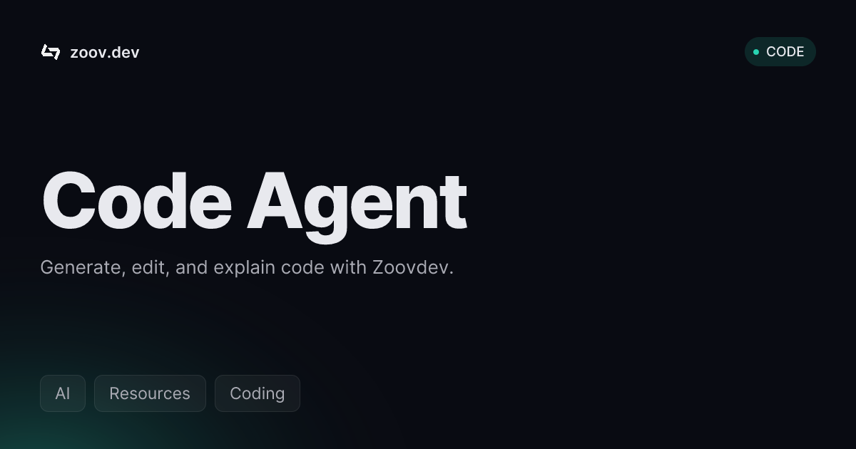 Code Agent · Zoovdev