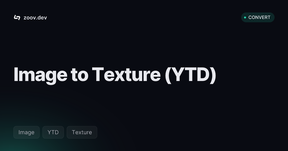 Image to Texture (YTD) · Zoovdev